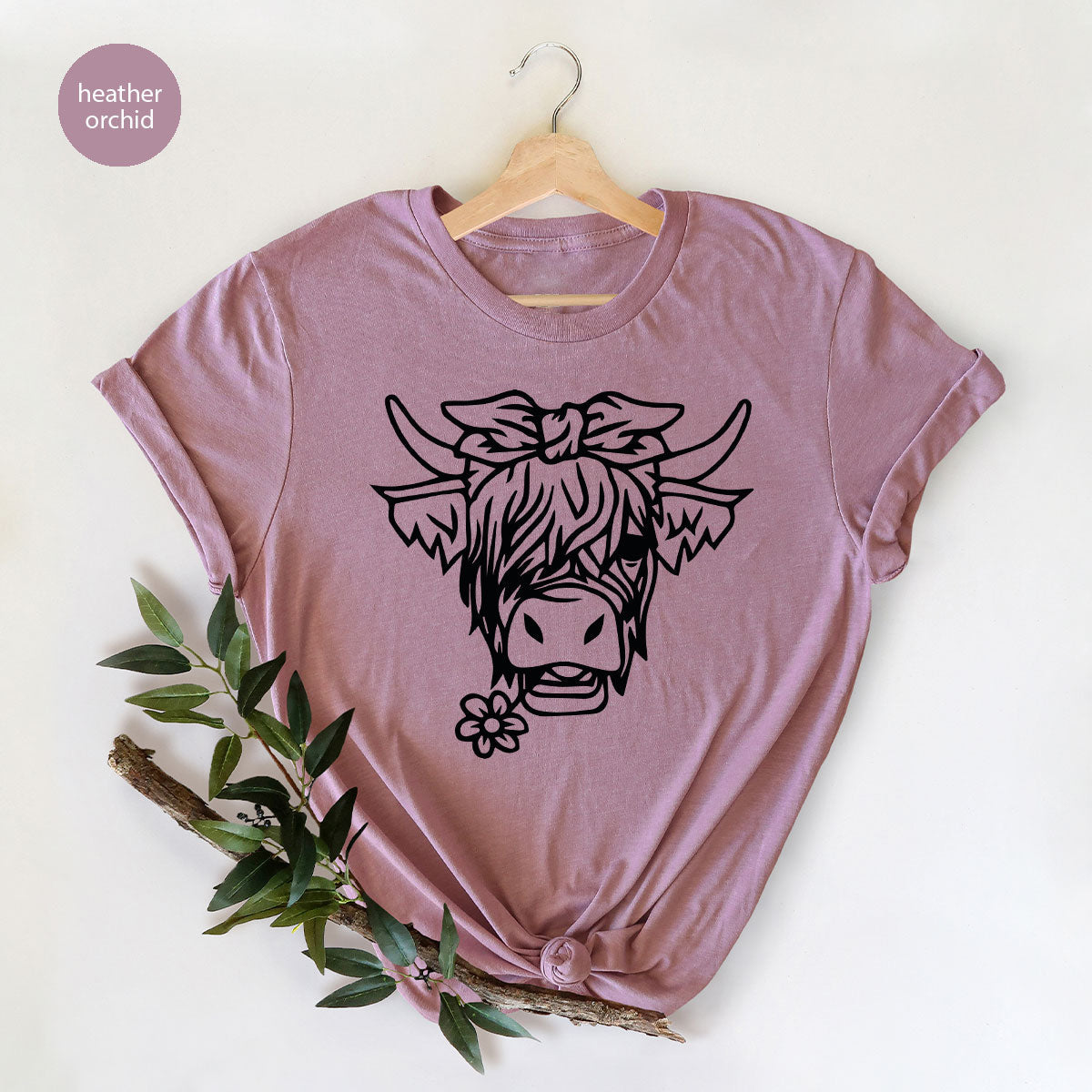 Cool Bull Shirt, With Flower T-Shirt, Funny product image 2