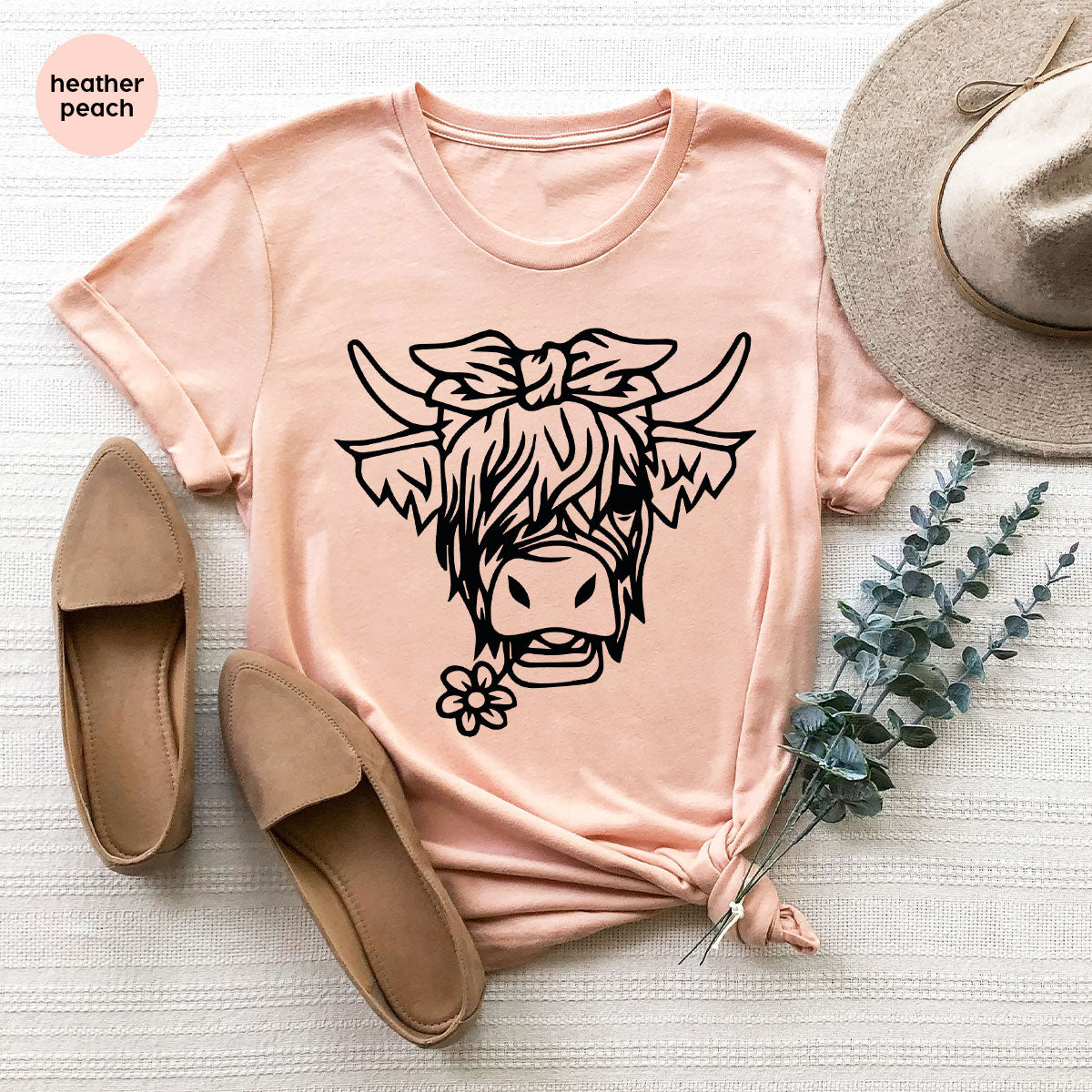 Cool Bull Shirt, With Flower T-Shirt, Funny product image 3