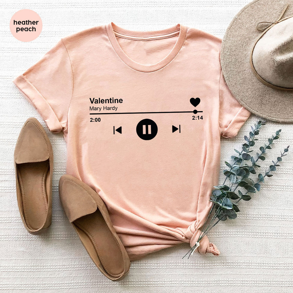 Valentine's Day Shirt, Play Music For Playlist T-Shirt product image 71