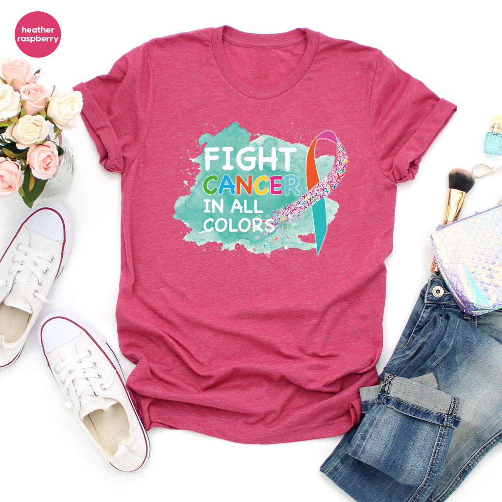 Fight Against Cancer Shirt, Warrior T-Shirt, With All Colors product image 93