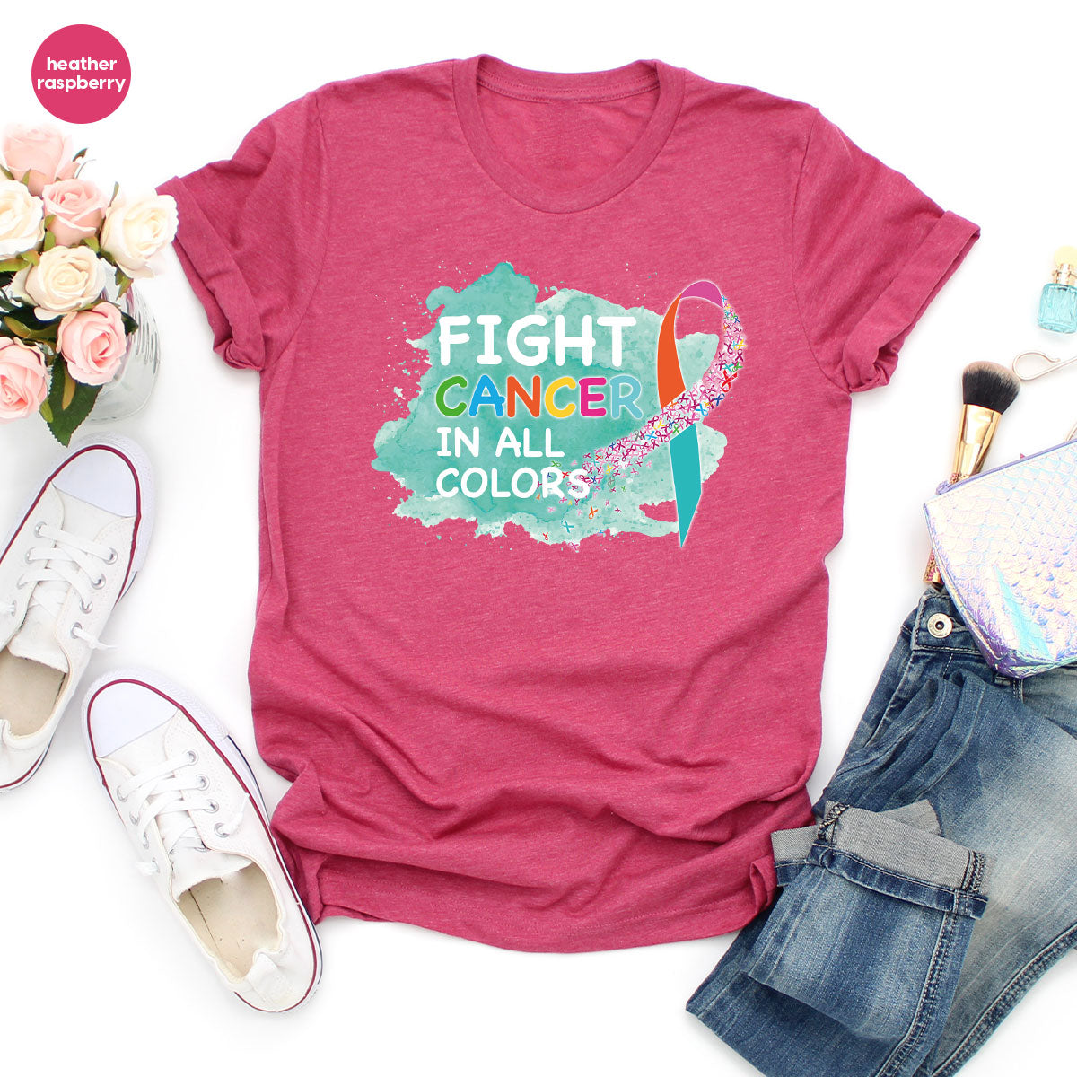 Fight Against Cancer Shirt, Warrior T-Shirt, With All Colors product image 93