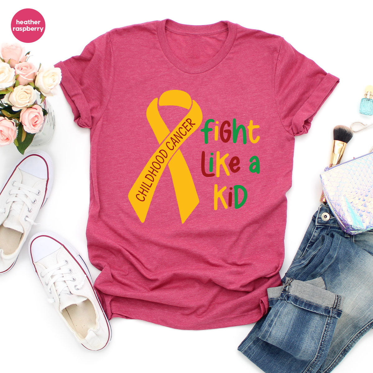 Fighting Like A Kid Shirt, Cancer Fight Childhood Canver product image 88