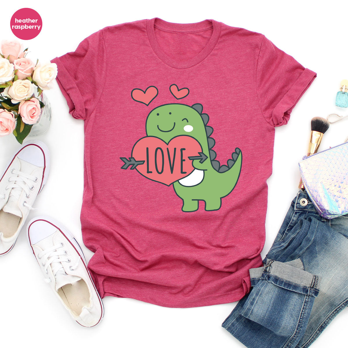 Love Shirt, Lovely Dinosaur Valentine's Day Special For product image 90