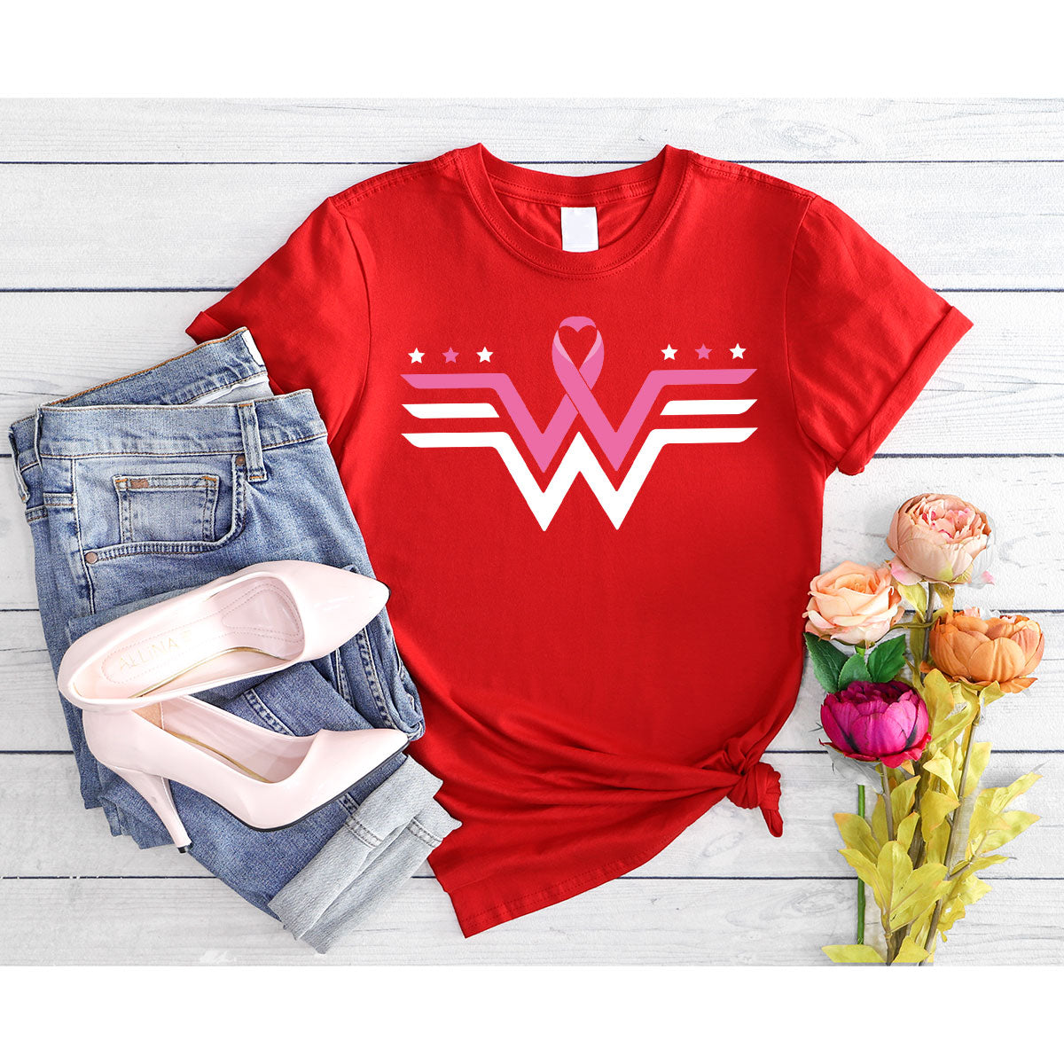 Breeast Cancer Month October Shirt, Gifts for Mom, Breast product image 80