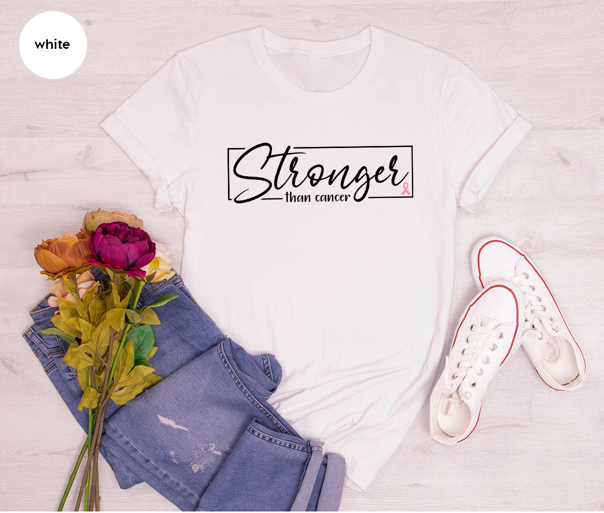 Stronger Than Cancer T-Shirt, Support Shirt, Warrior Tee product image 3