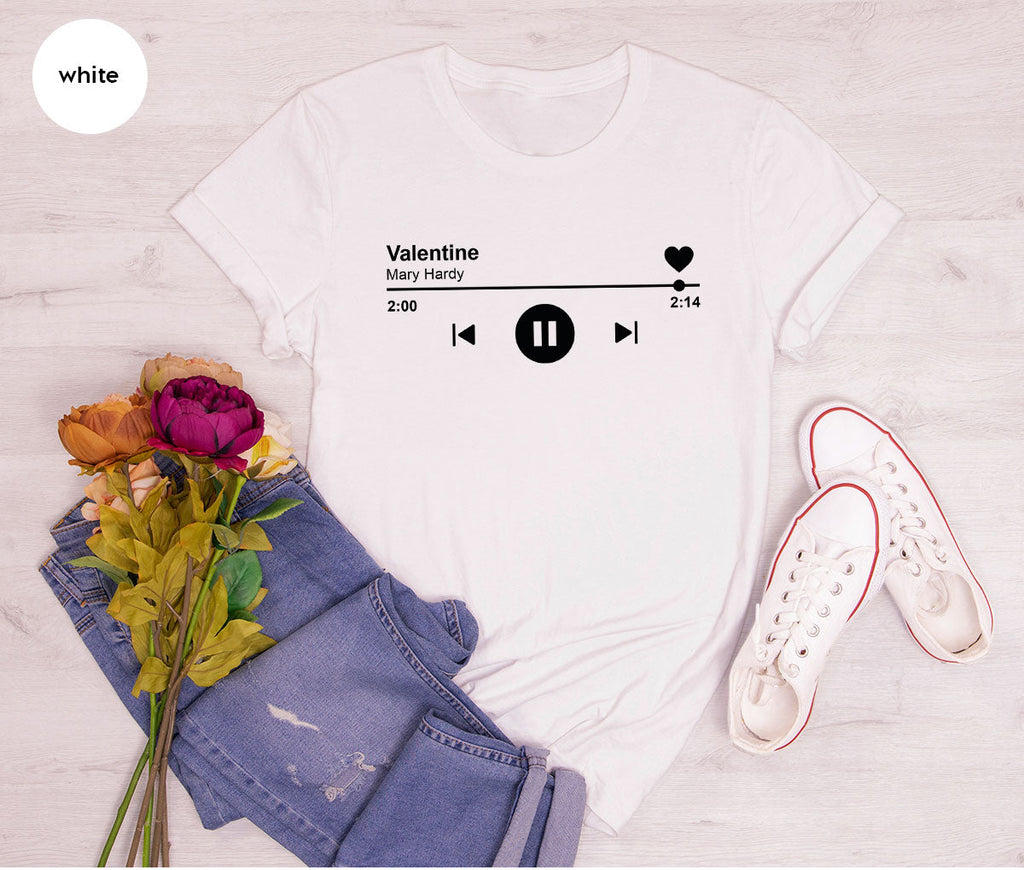 Valentine's Day Shirt, Play Music For Playlist T-Shirt product image 77