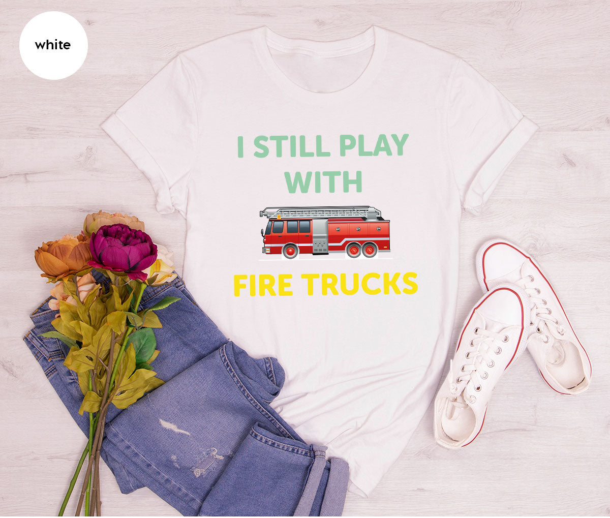 Fire Truck Shirt, Funny Fighter T-Shirt, Fireman Tee product image 4