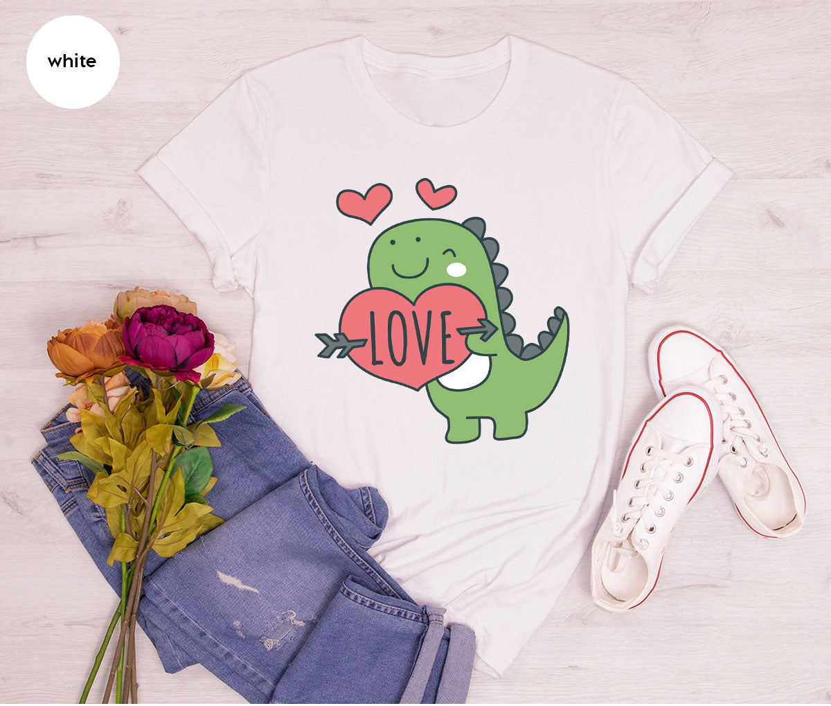 Love Shirt, Lovely Dinosaur Valentine's Day Special For product image 95