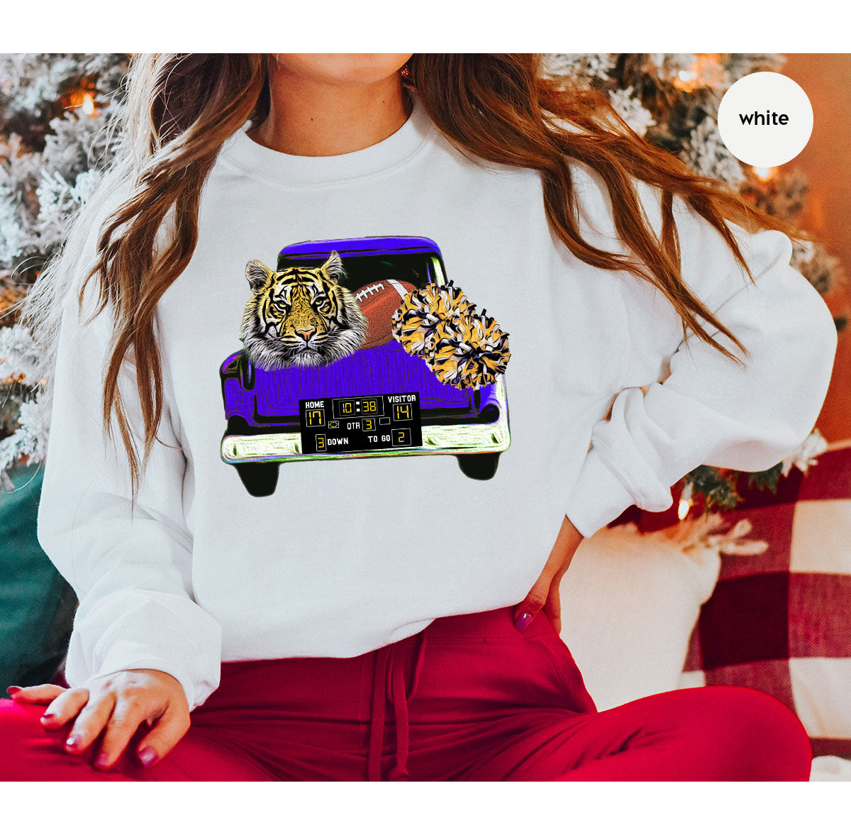 Football Truck Shirt, Tiger Graphic Tees, Mom TShirt, Gifts product image 1