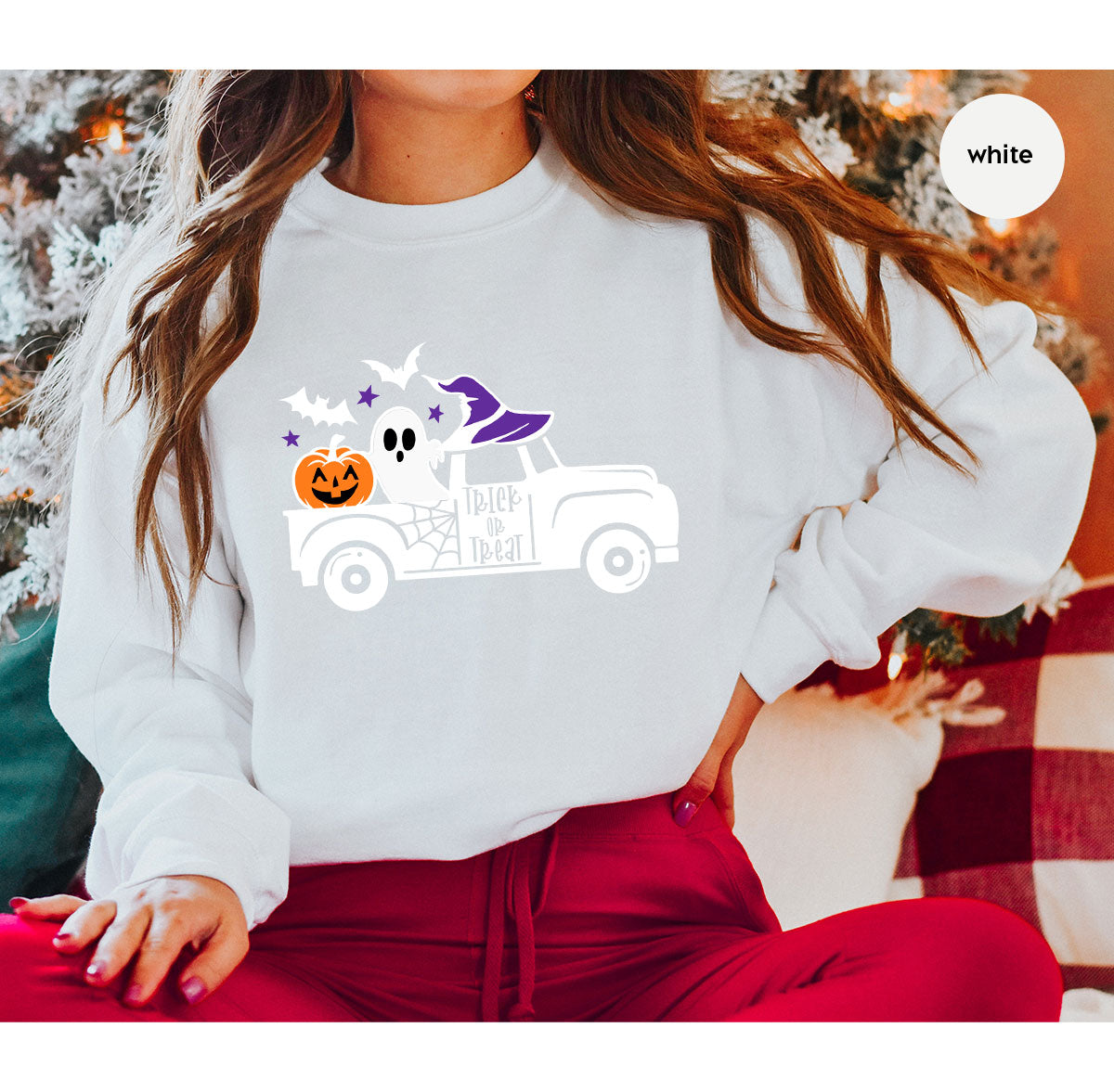 Halloween Sweatshirt, Gifts, Pumpkin Graphic Tees, Spooky product image 1