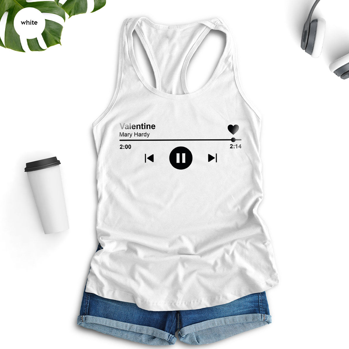 Valentine's Day Shirt, Play Music For Playlist T-Shirt product image 78
