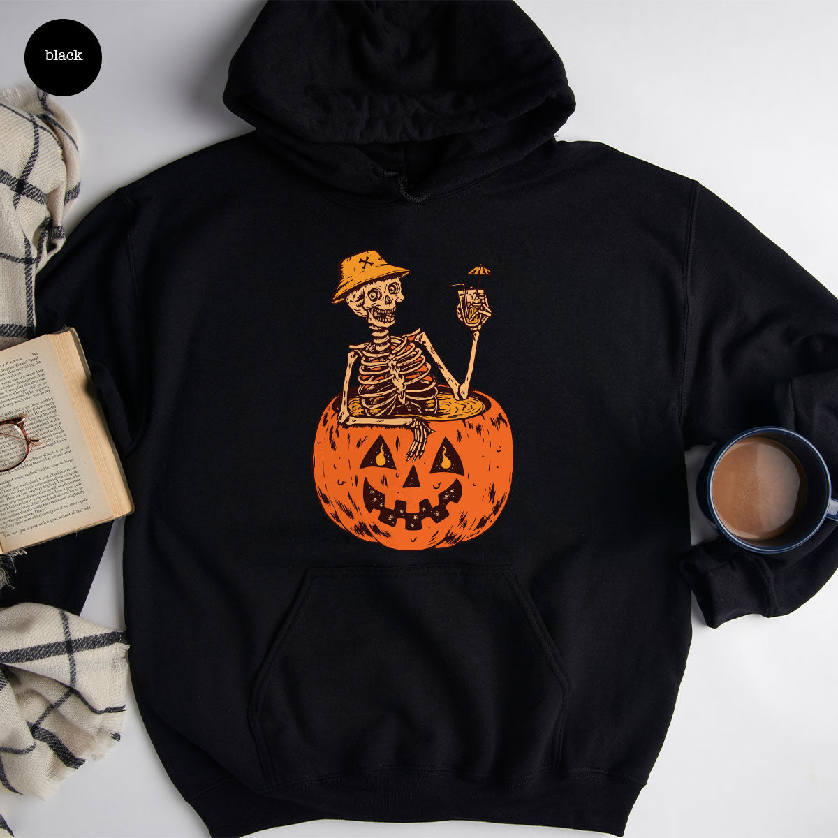 Halloween Funny Pumpkin Hoodie, Sweatshirt, Horror Design product image 7