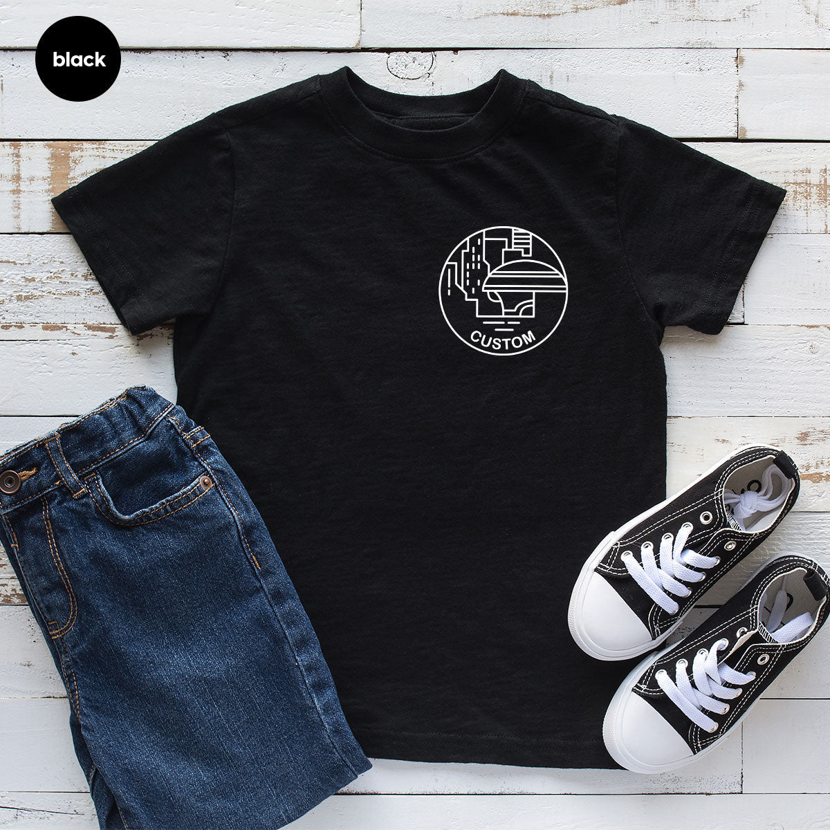Planet Line Drawing Sweatshirt, Customizable Galaxy Pocket product image 22
