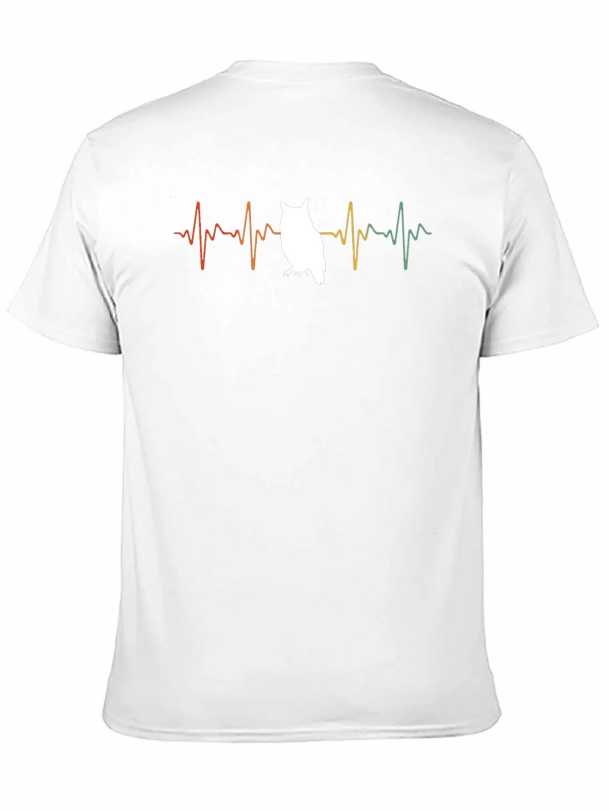 Owl Heartbeat T-Shirt - Black Cotton Tee product image 10