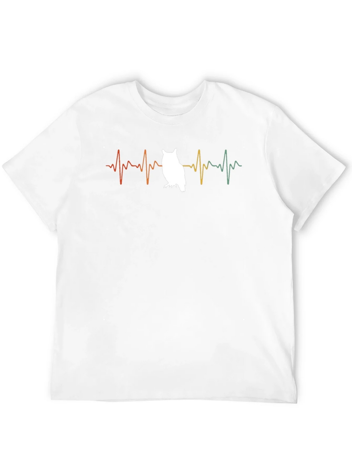 Owl Heartbeat T-Shirt - Black Cotton Tee product image 11