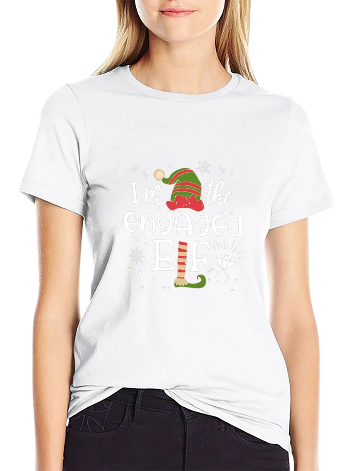 Engaged Elf Graphic Tee - Christmas Holiday Shirt product image 3