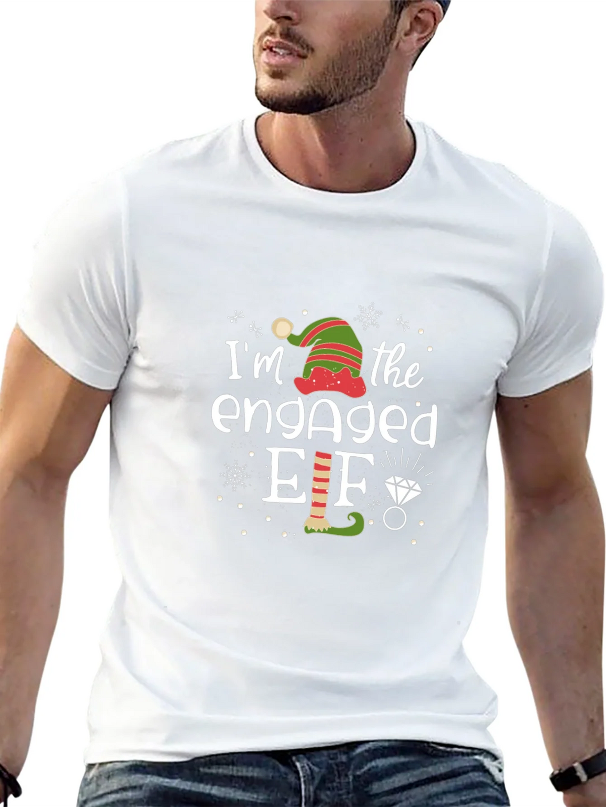 Engaged Elf Graphic Tee - Christmas Holiday Shirt product image 4