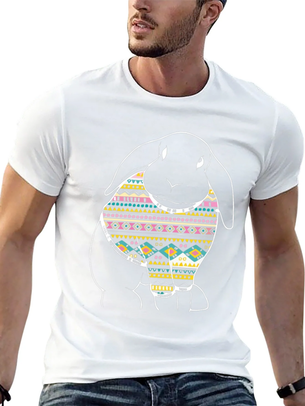 Rabbit Pattern Graphic T-Shirt product image 8