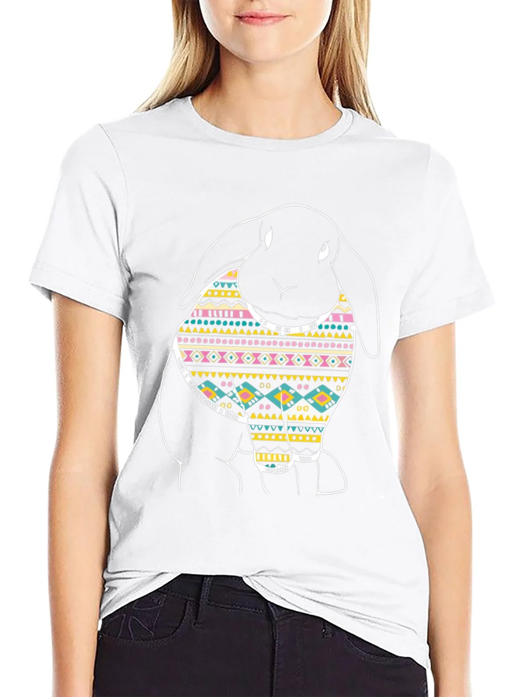 Rabbit Pattern Graphic T-Shirt product image 4