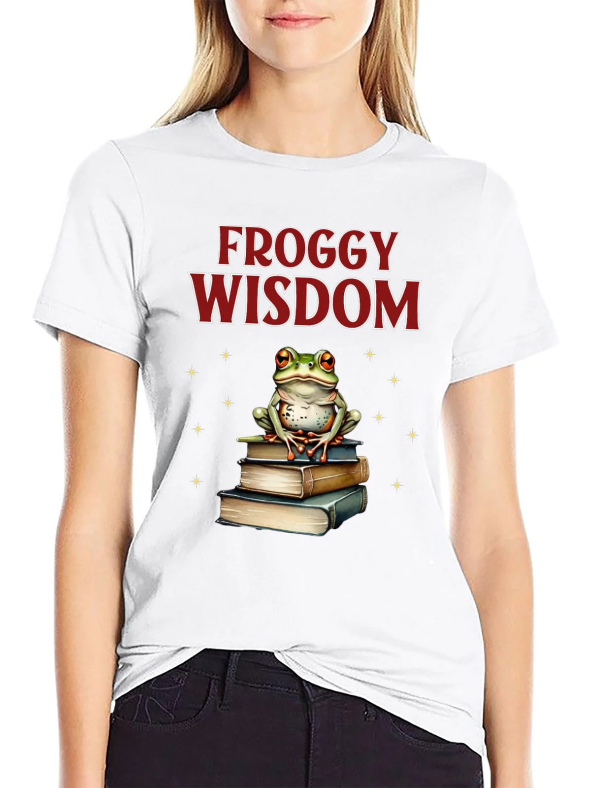 Froggy Wisdom T-Shirt - Book Lover Tee product image 8