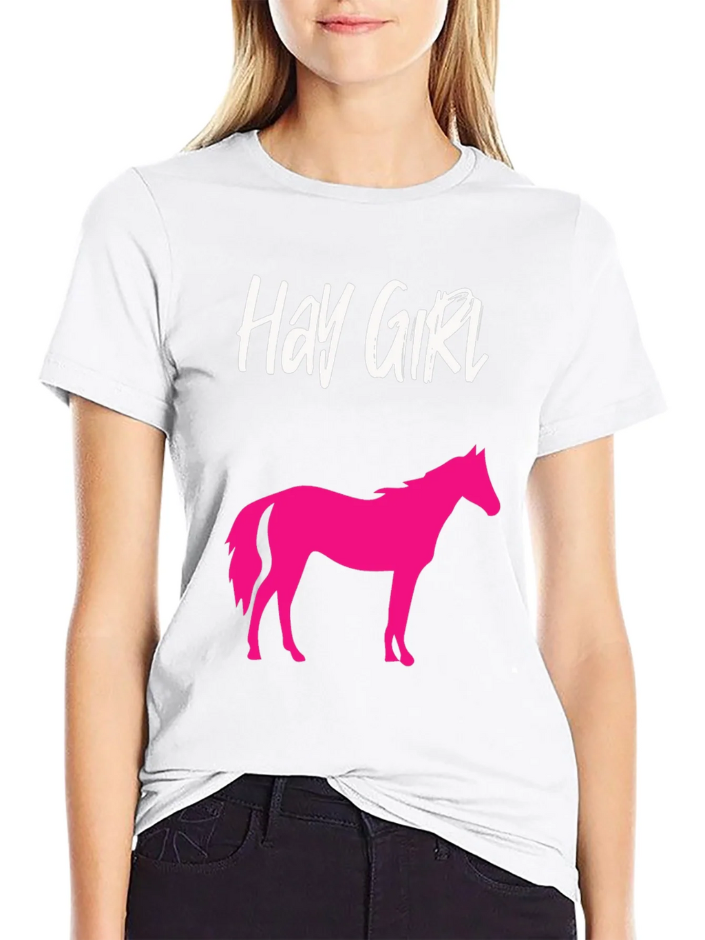 Hay Girl Horse Graphic Tee - Novelty Shirt product image 7