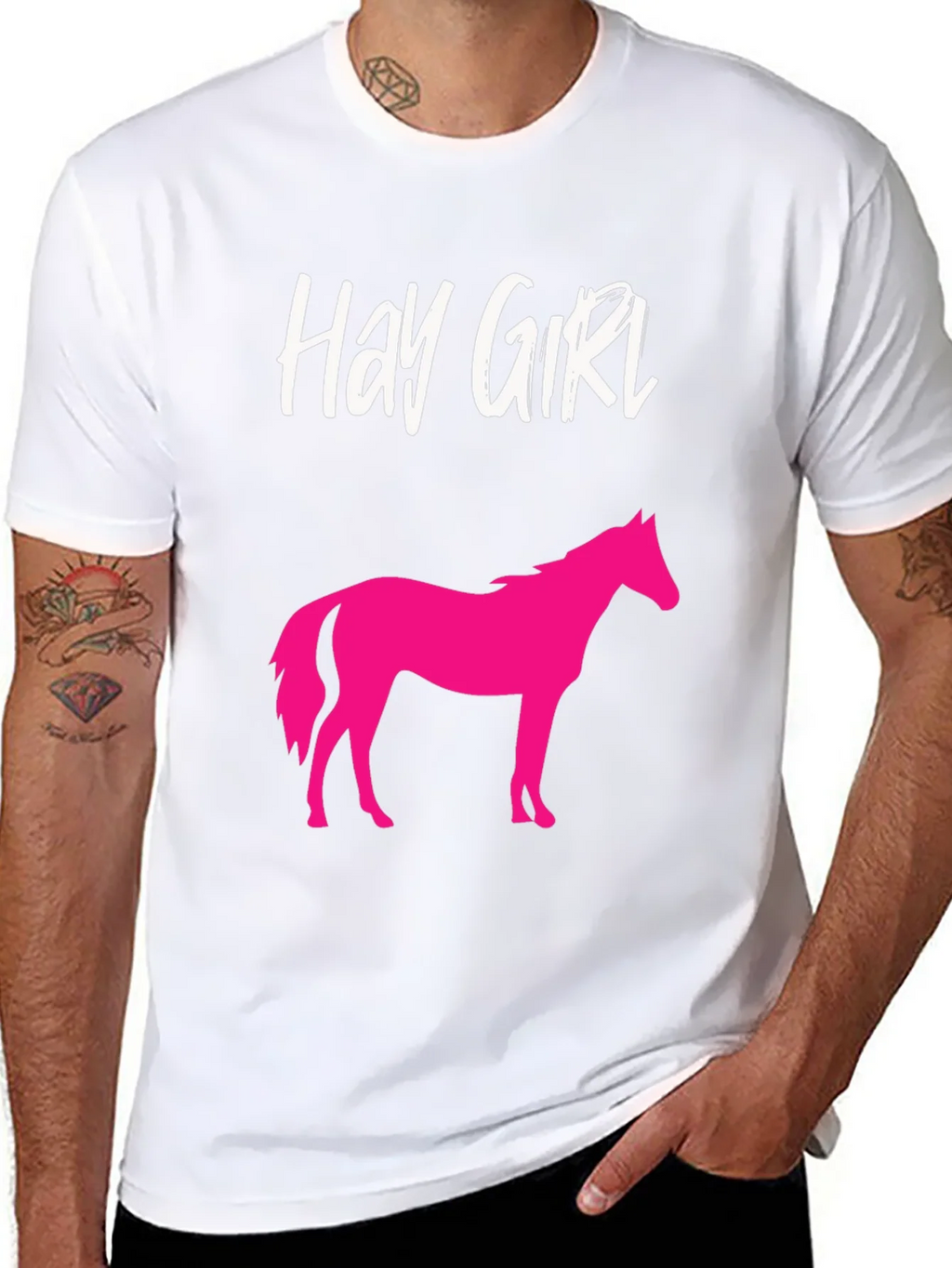 Hay Girl Horse Graphic Tee - Novelty Shirt product image 6