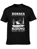 Horses Solve Most Problems Graphic Tee product image 1
