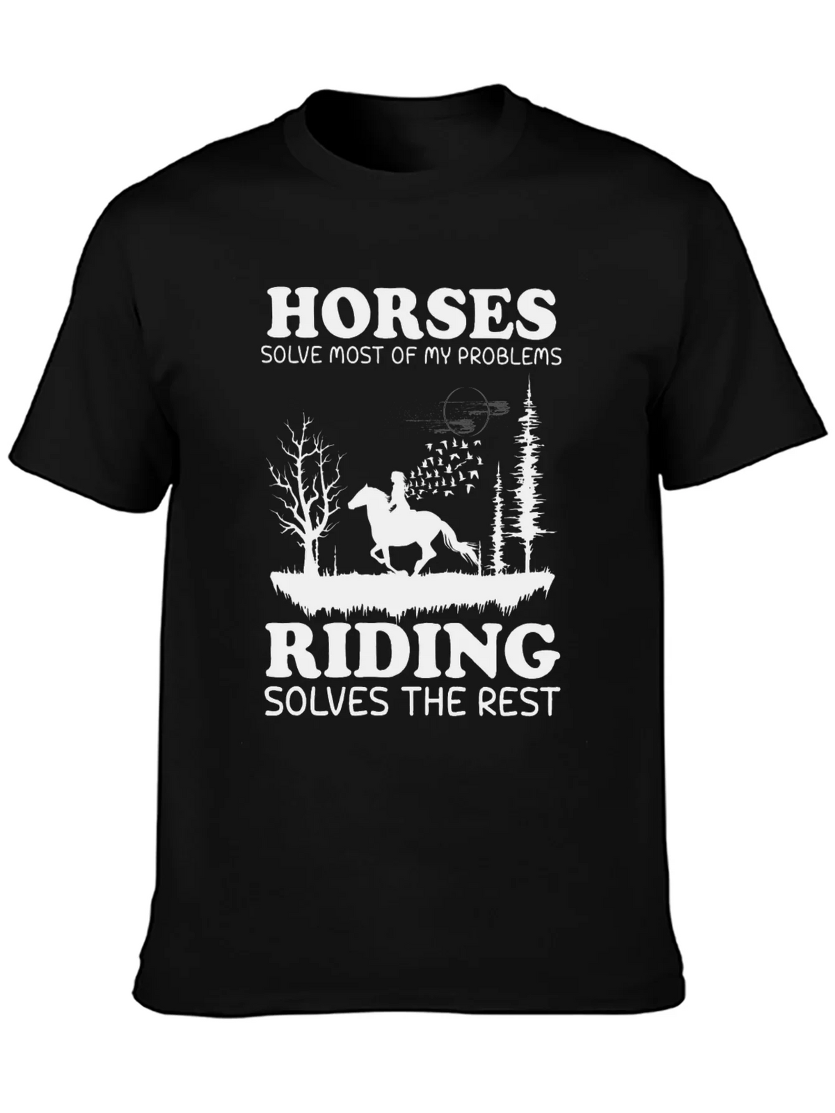 Horses Solve Most Problems Graphic Tee product image 1