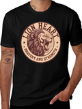 Lion Heart Bravery Strength Graphic Tee product image 1