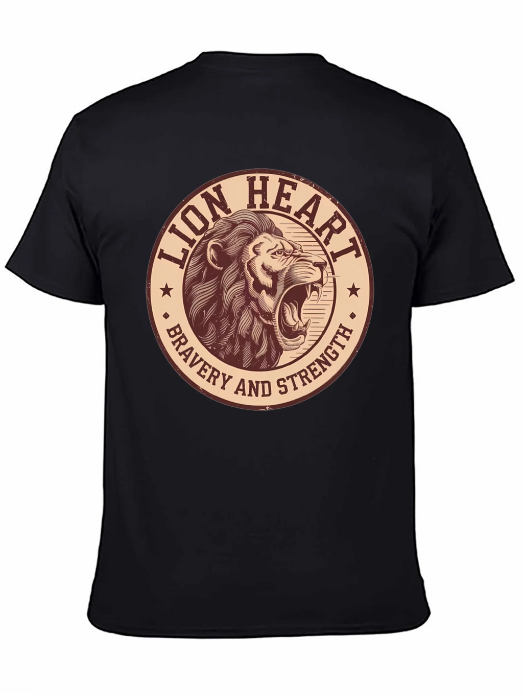 Lion Heart Bravery Strength Graphic Tee product image 3