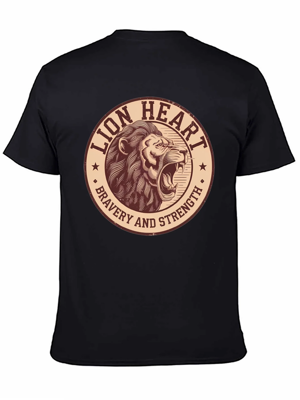 Lion Heart Bravery Strength Graphic Tee product image 3