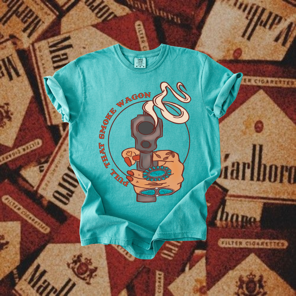 Pull that smoke wagon tee product image 1