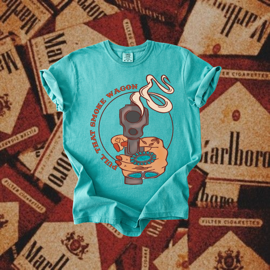 Pull that smoke wagon tee product image 1