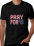 Pray for 45 T-Shirt Patriotic USA Flag product image 1