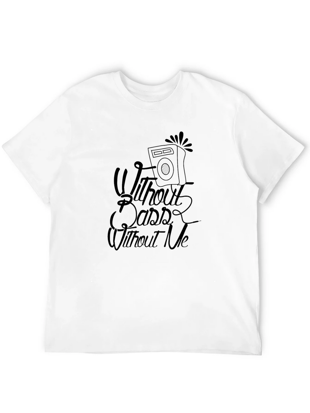 Without Bass Me Black Graphic T-Shirt product image 11