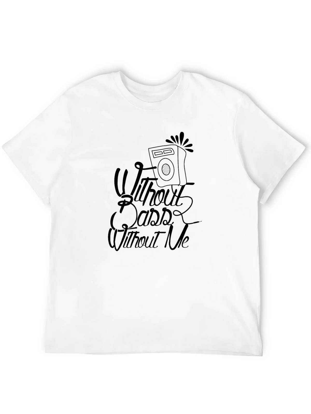 Without Bass Me Black Graphic T-Shirt product image 11