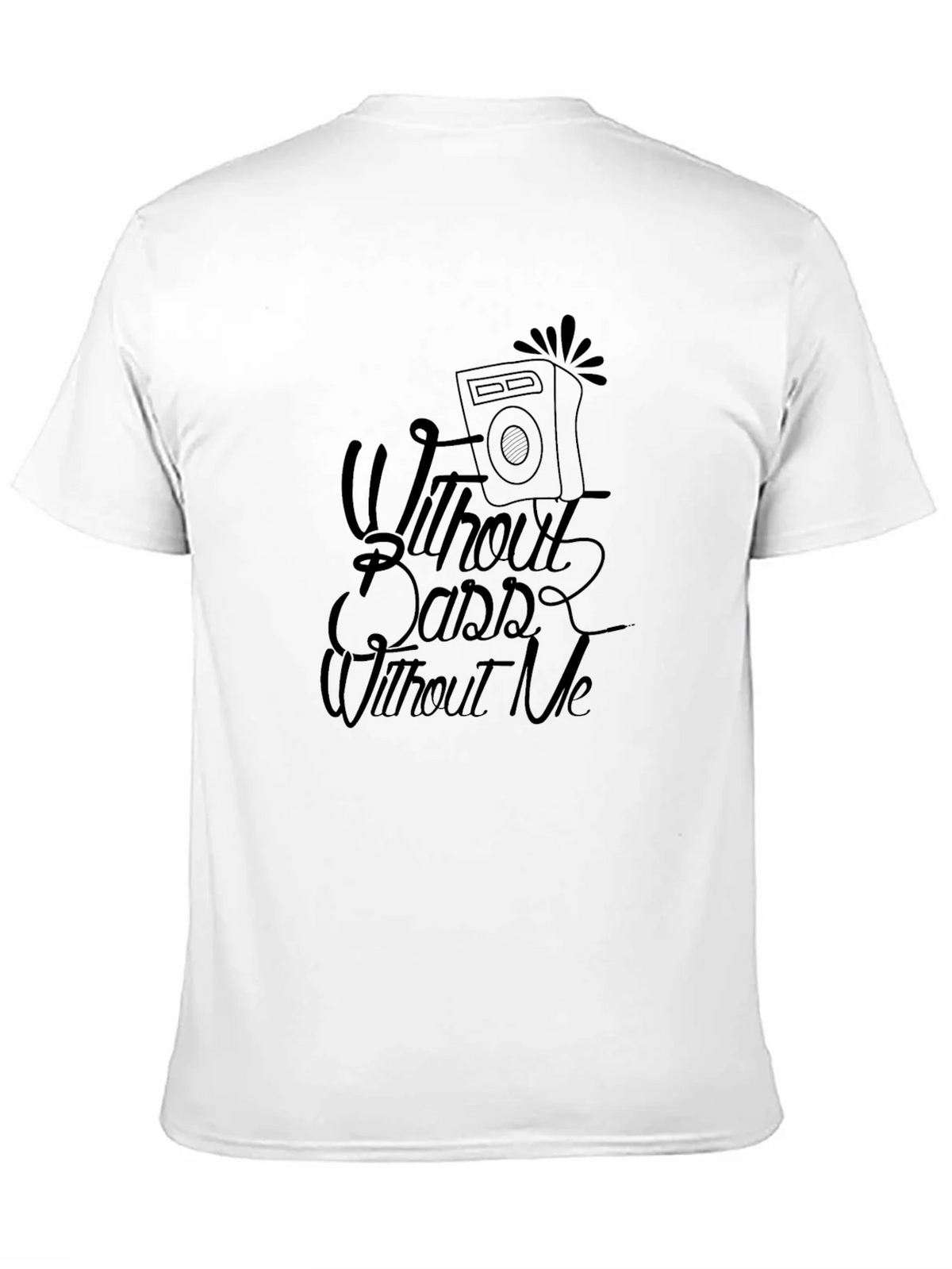 Without Bass Me Black Graphic T-Shirt product image 10