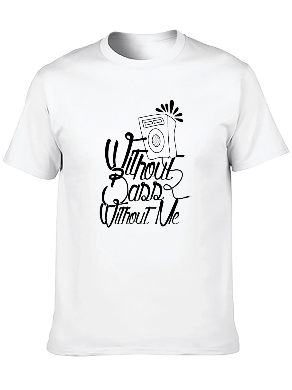 Without Bass Me Black Graphic T-Shirt product image 9