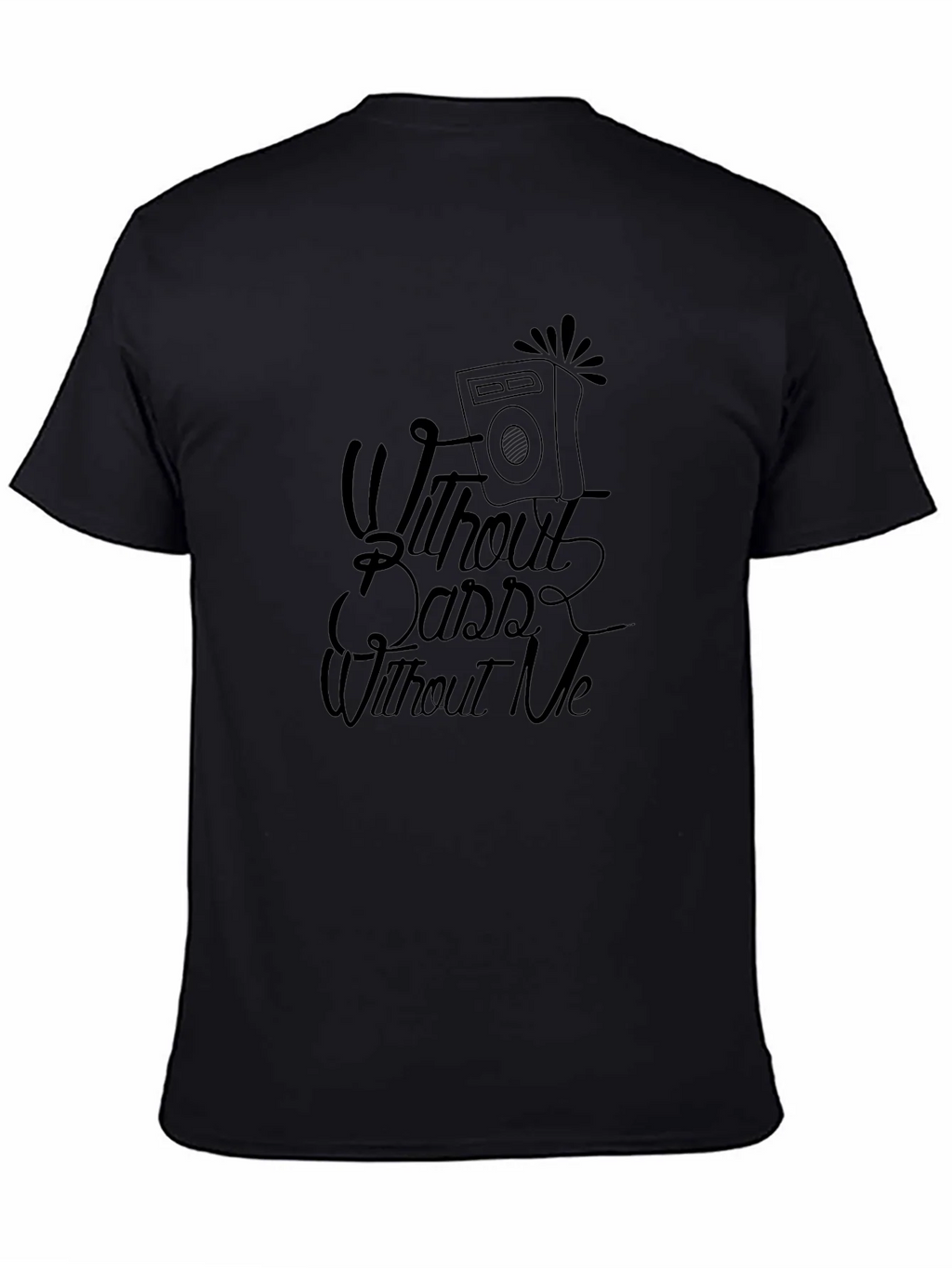 Without Bass Me Black Graphic T-Shirt product image 4