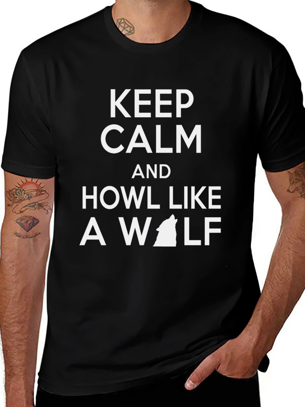 Keep Calm and Howl Like a Wolf T-Shirt product image 1