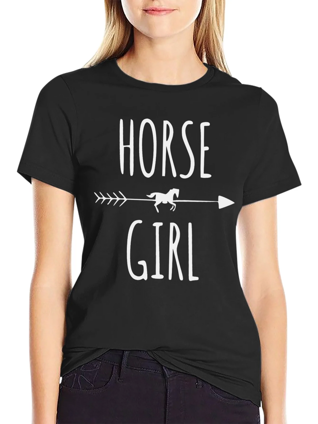 Horse Girl Arrow Graphic T-Shirt product image 2