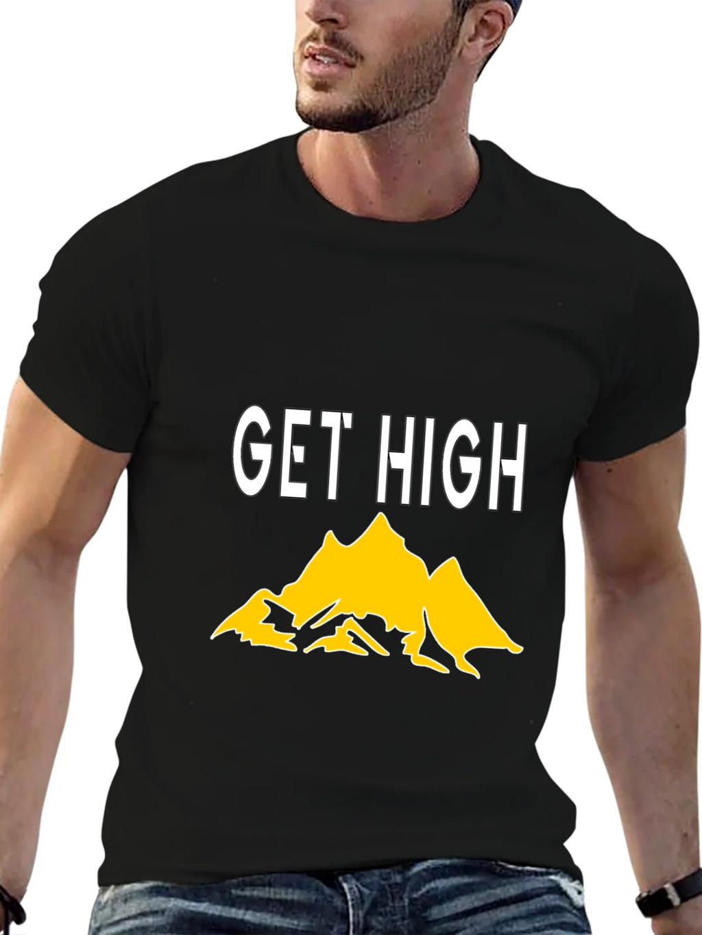 Get High Mountain Graphic Tee - Black product image 1
