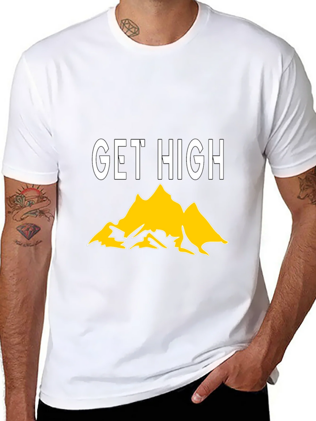Get High Mountain Graphic Tee - Black product image 2