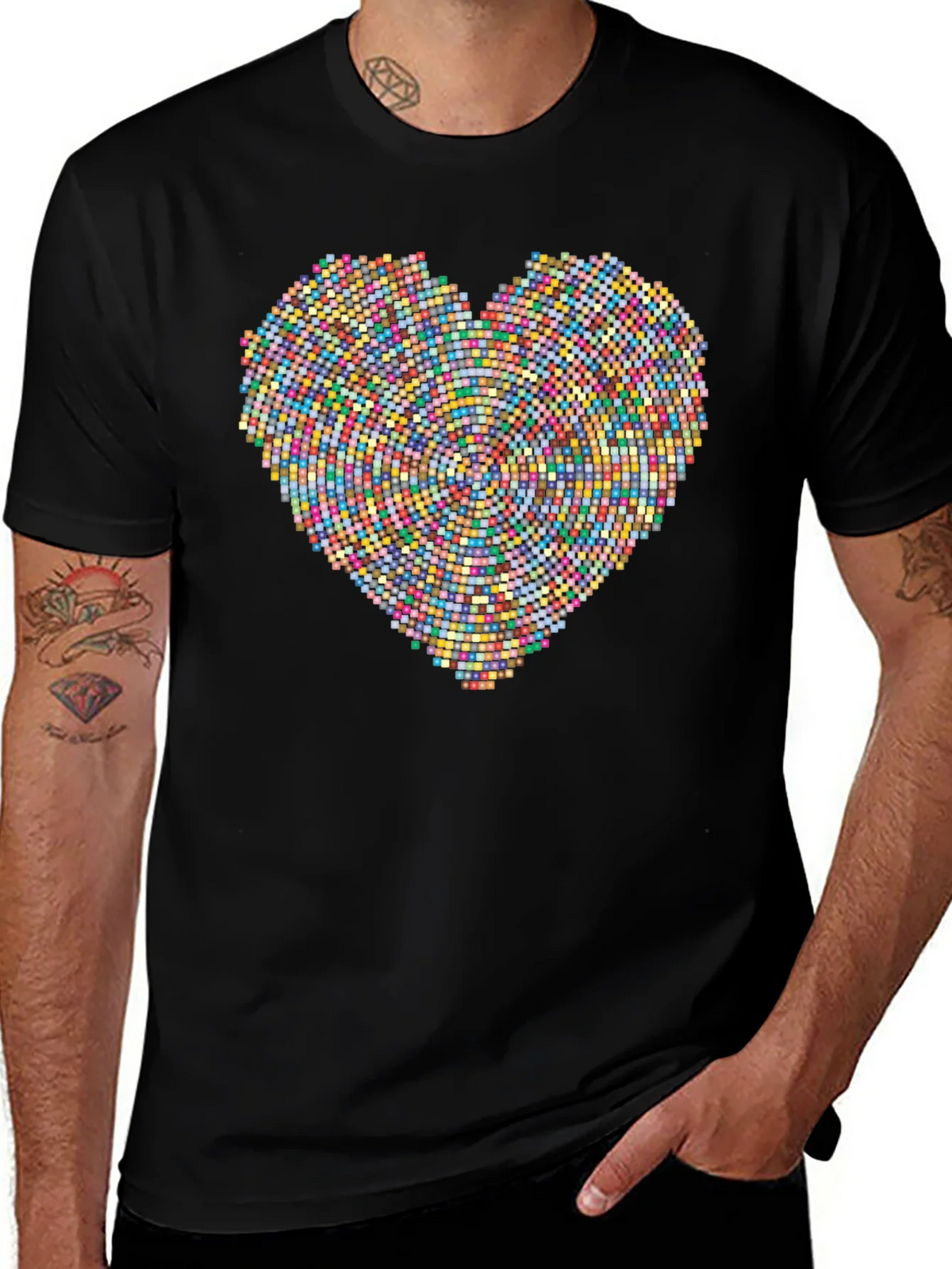 Pixel Heart Graphic Tee - Modern Love product image 1