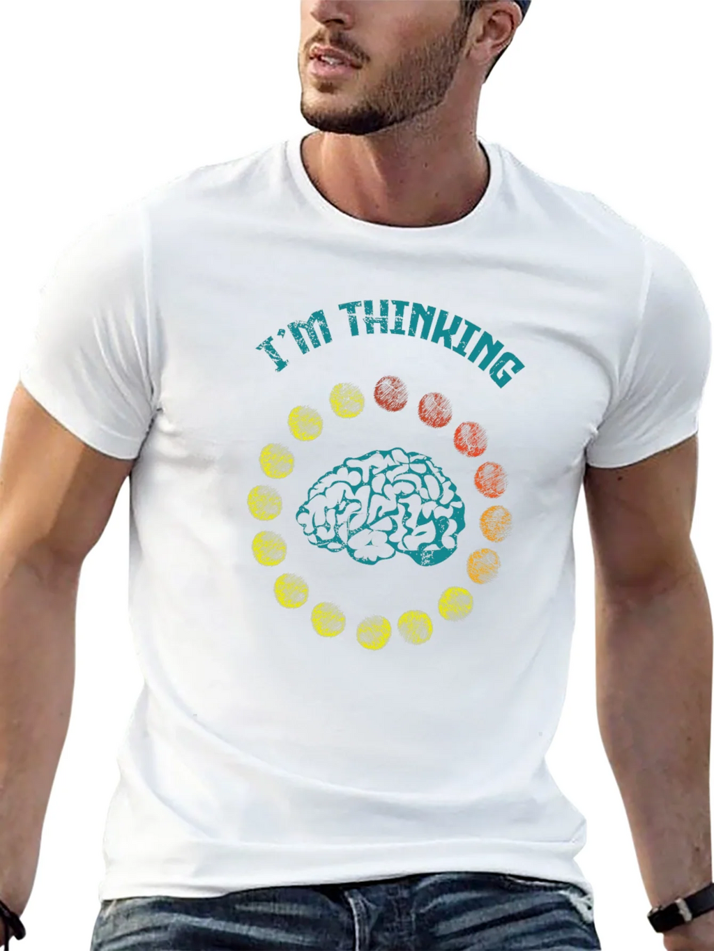 Im Thinking Brain Graphic T-Shirt - Black product image 3