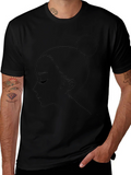 Elegant Woman Silhouette Graphic Tee - Black product image 1