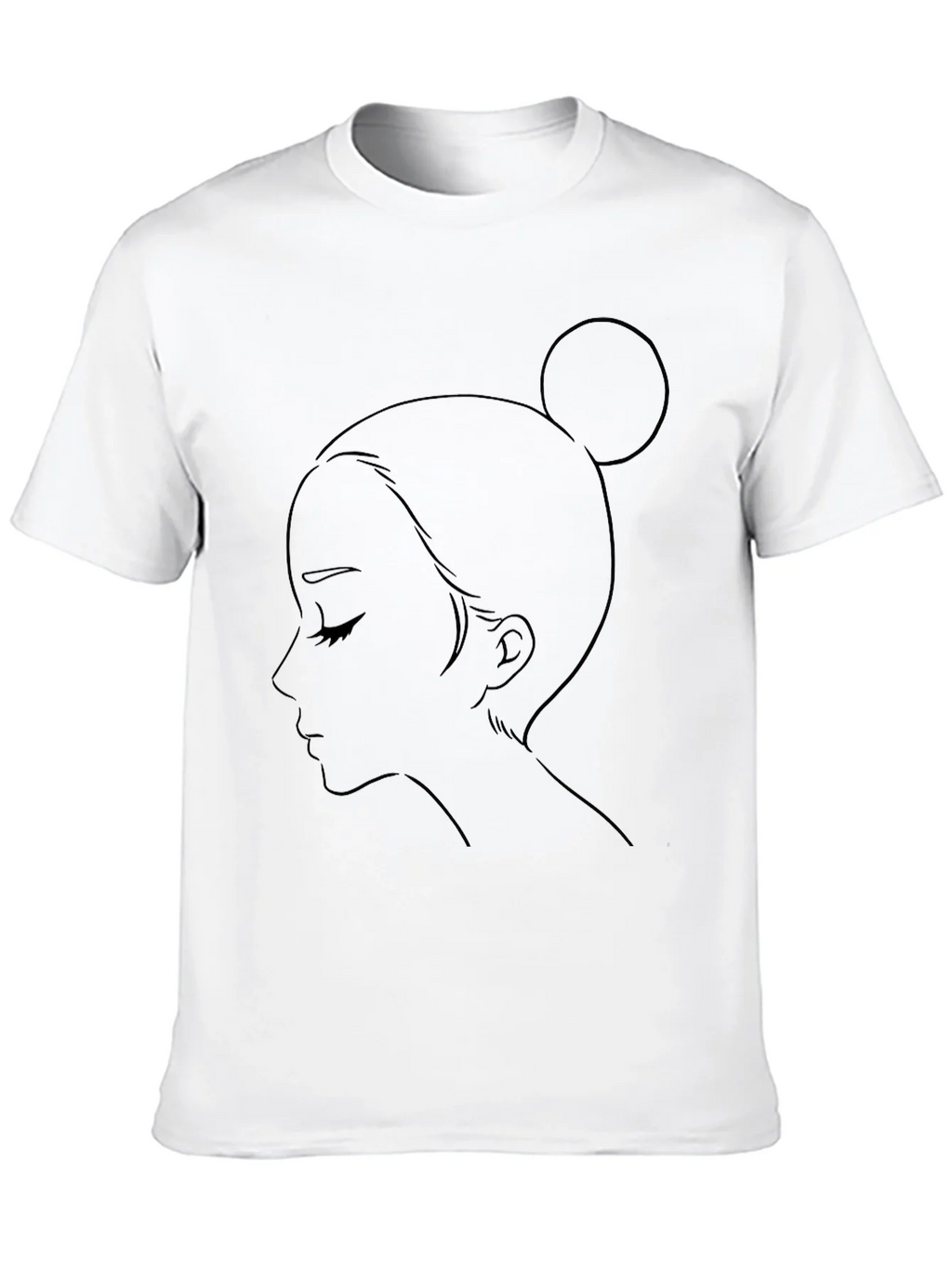 Elegant Woman Silhouette Graphic Tee - Black product image 2