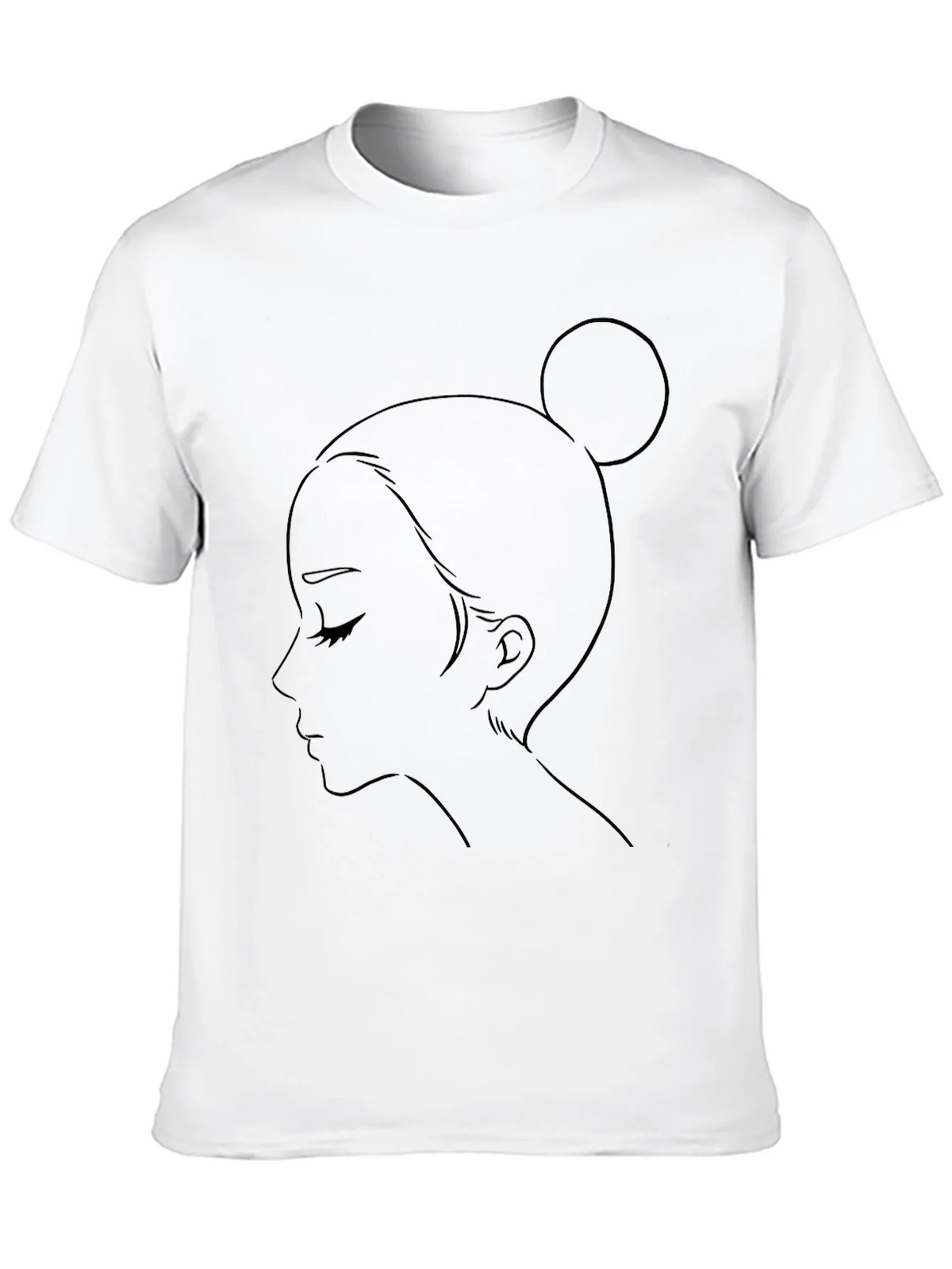 Elegant Woman Silhouette Graphic Tee - Black product image 2