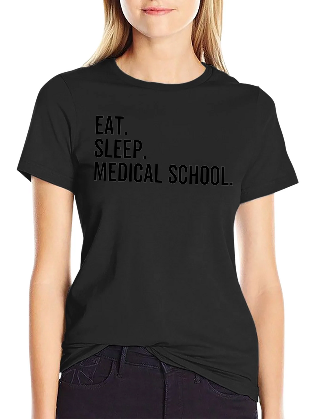 Eat Sleep Medical School Black T-Shirt product image 1