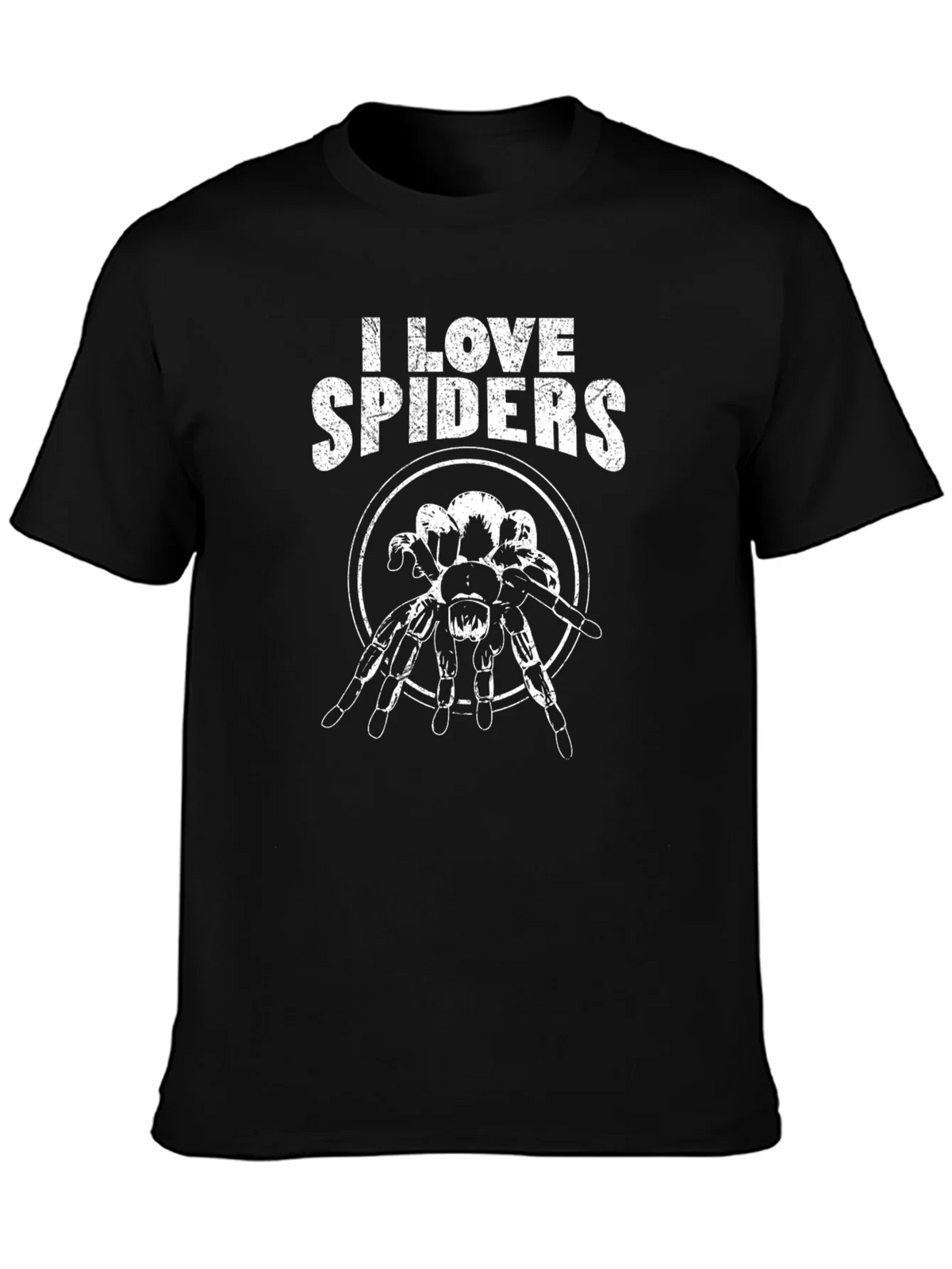 I Love Spiders Graphic Tee - Black Cotton T-Shirt product image 1